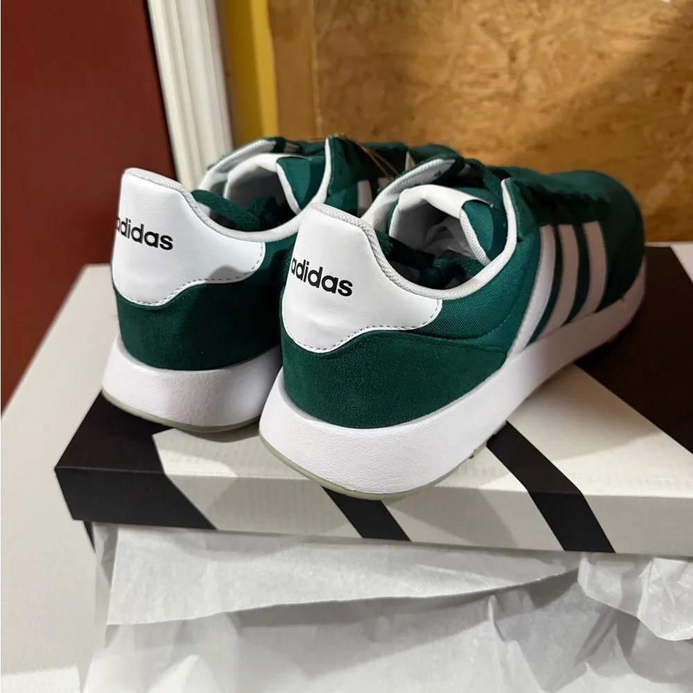 Adidas Mens Green and White Trainer Sneakers